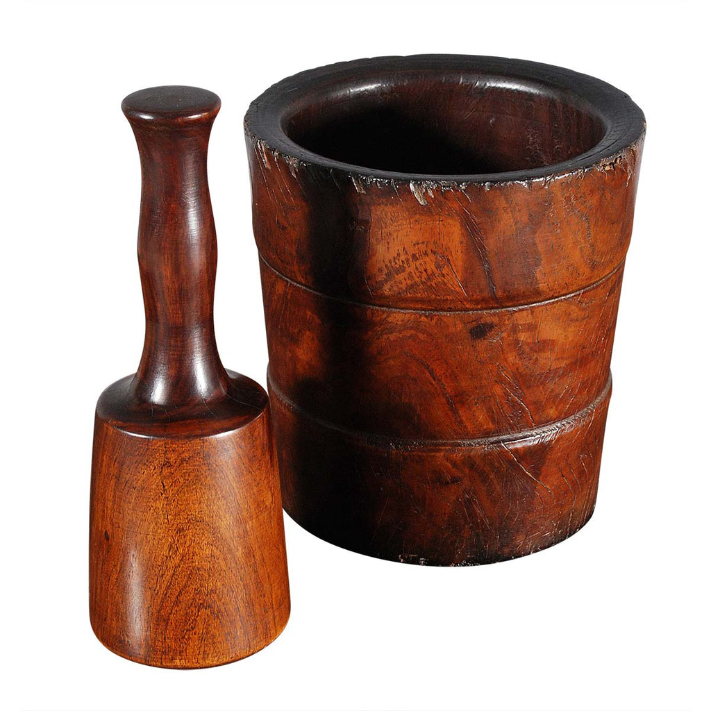 Substantial Lignum Mortar and Pestle