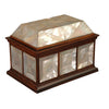 A  19th Century Regency period rosewood and mother of pearl paneled casket. View 1
