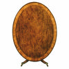 An English oval breakfast table with wide strip of cross-banding and incredible color and patina. view 1