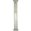 A pair of tall, 18th century painted pilasters with carved sunflower motif. view 1
