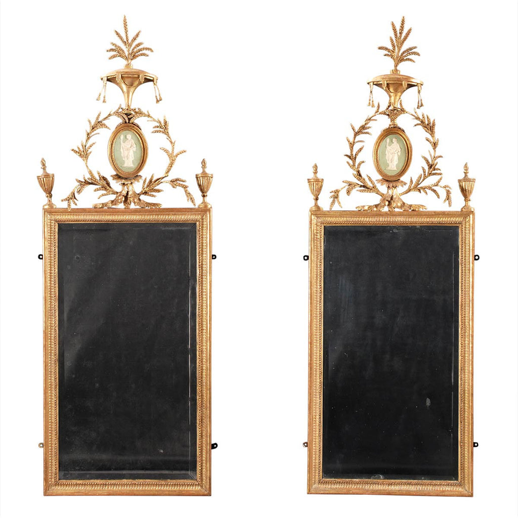 Pair of Adam Period Gilded Mirrors