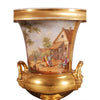 Pair of Gilded Campagna Urns