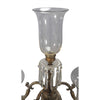 Pair of Large Bronze and Glass Candelabra