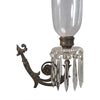 Pair of Large Bronze and Glass Candelabra