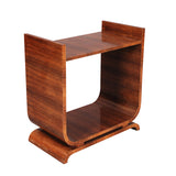 Rosewood Art Deco Table with Shelf Below