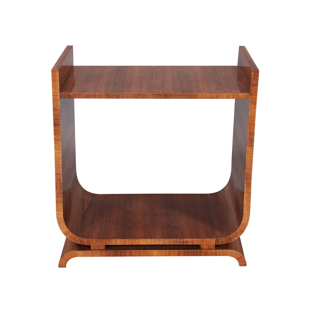 Rosewood Art Deco Table with Shelf Below