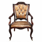 Rosewood Armchair in Leather