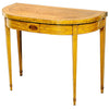 Pair of mahogany card tables with satinwood inlay legs. View 1