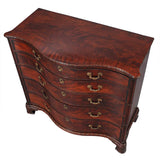 Large Serpentine Chest of Five Drawers