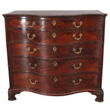 Large Serpentine Chest of Five Drawers