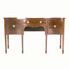 An English Sheraton period sideboard with serpentine shaped front. view 2