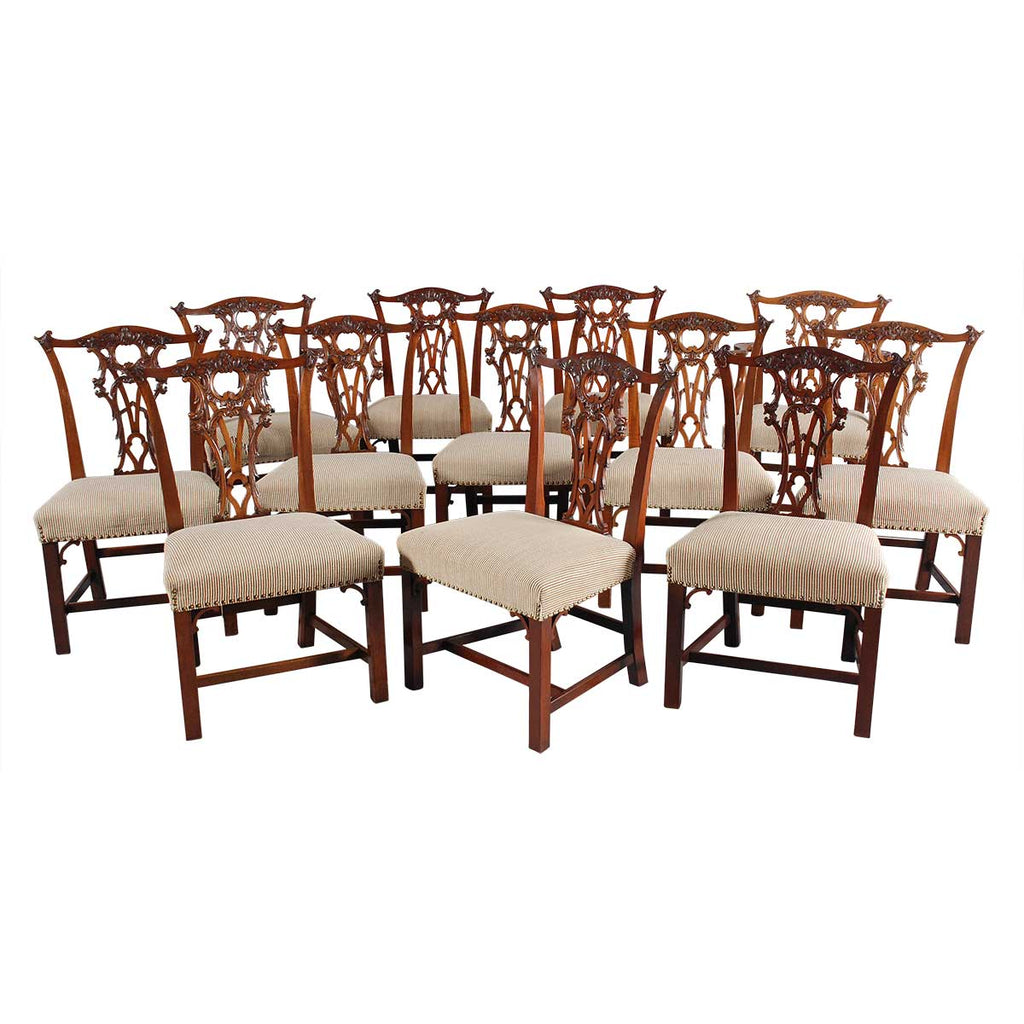 Set of 12 Mahogany Dining Chairs