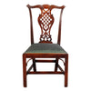 Set of Six Dining Chairs with Lattice-Work Splat