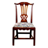Set of six 18th century Chippendale period side chairs with carved backsplat. view 2