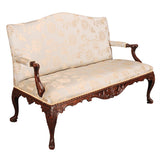 Finely Carved George III Period Mahogany Settee