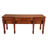 An English mahogany sideboard with strong architectural elements. view 2