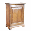 An 18th century English oak spice cupboard on bracket feet. view 1
