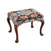 A Queen Anne period walnut stool on dramatically shaped cabriole legs ending in pad feet. view 1