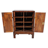 An Early Walnut and Oak Cabinet on Stand