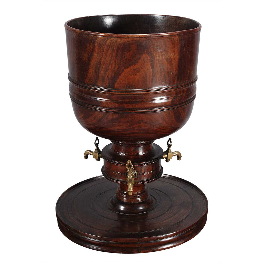 A Large and Rare Lignum Vitae Wassail Bowl