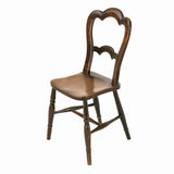 A set of six English country side chairs with shaped crest rail and cross splat. view 3