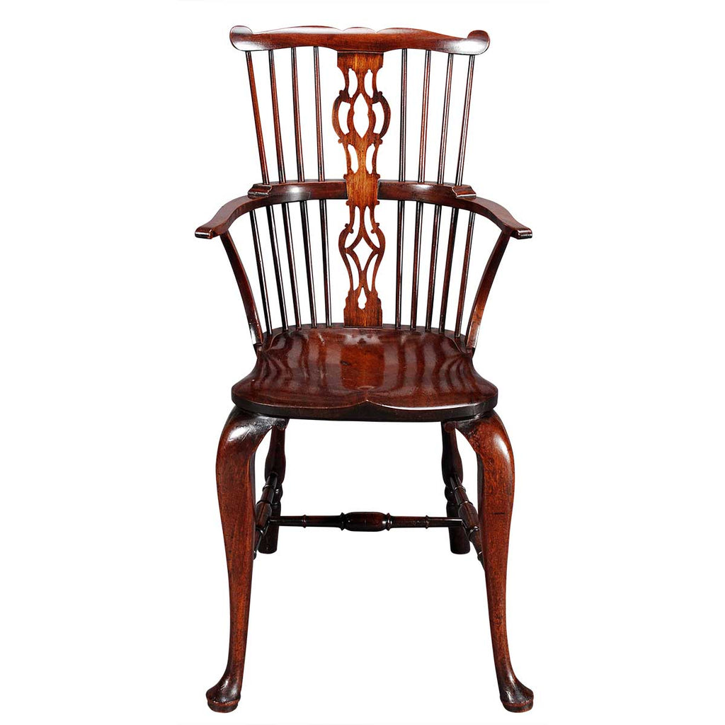Unusually Tall Comb-Back Windsor Chair in Mahogany