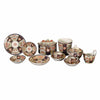 A 1790 Worcester partial tea service in the Rich Brocade pattern. View 2